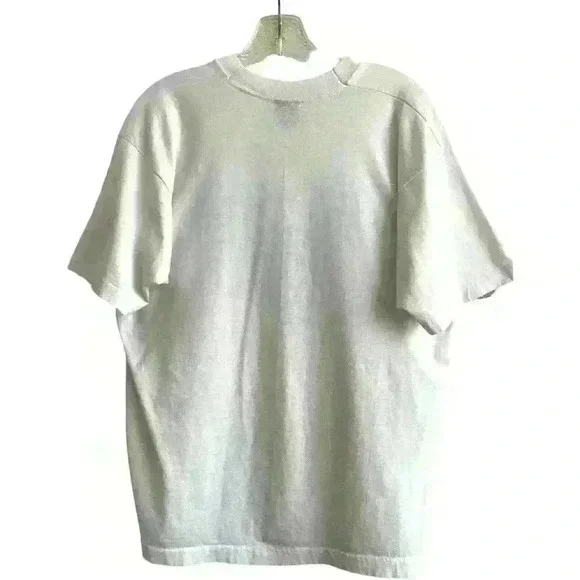 Vintage 1989 White Las Vegas Beach Life Palm Trees Graphic Single Stitch USA XL - Picture 3 of 11